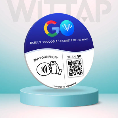 Google Review & Wi-Fi - Table Sticker (2 in 1) (Pack of 5)