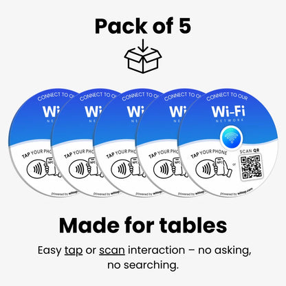 Wi-Fi - Table Sticker (Pack of 5)