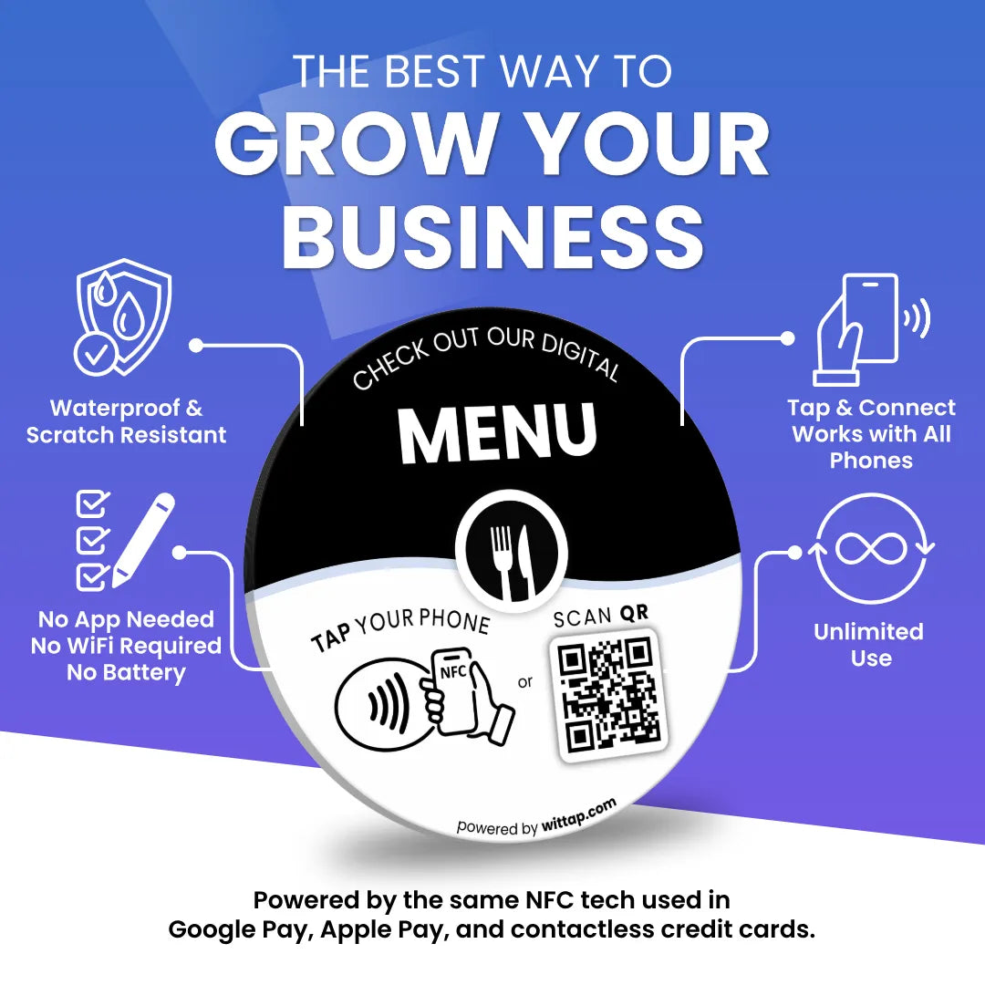 Menu - Table Sticker (Pack of 5)