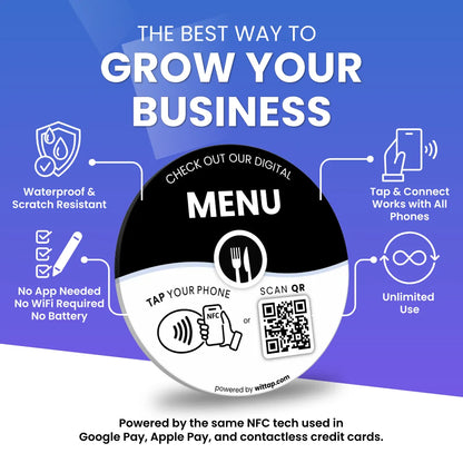 Menu - Table Sticker (Pack of 5)